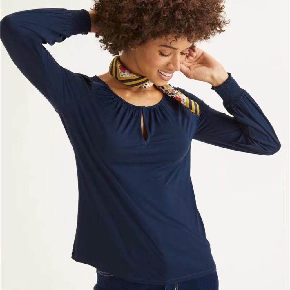 Boden Navy Long Sleeves Blouses Size 6